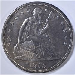 1855 SEATED LIBERTY DOLLAR AU/BU
