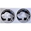 Image 2 : 2-INDIAN/BUFFALO ONE OUNCE .999 SILVER ROUNDS