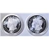 Image 1 : 2-ONE OUNCE SILVER MORGAN STACKABLE ROUNDS