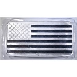 TEN OUNCE .999 SILVER BAR AMERICAN FLAG