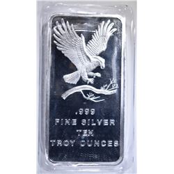 TEN OUNCE .999 SILVER BAR "EAGLE"