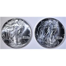 2-1987 BU AMERICAN SILVER EAGLES