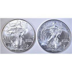 2-2003 BU AMERICAN SILVER EAGLES