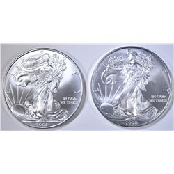 2-2008 BU AMERICAN SILVER EAGLES
