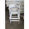 Image 2 : Qty Approx. 100 White Resin Folding Chairs (no seats)