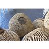 Image 8 : Qty 12 Round Wicker Rattan Woven Round Hanging Lamp Shades