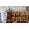 Image 1 : Qty Approx. 144 Wooden Stackable Chairs White & Tan