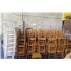 Image 2 : Qty Approx. 144 Wooden Stackable Chairs White & Tan