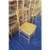 Image 8 : Qty Approx. 144 Wooden Stackable Chairs White & Tan