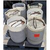 Image 1 : Qty 6 Concrete Tent Pole Weights in 10-Gallon Buckets w/ Rebar Handles