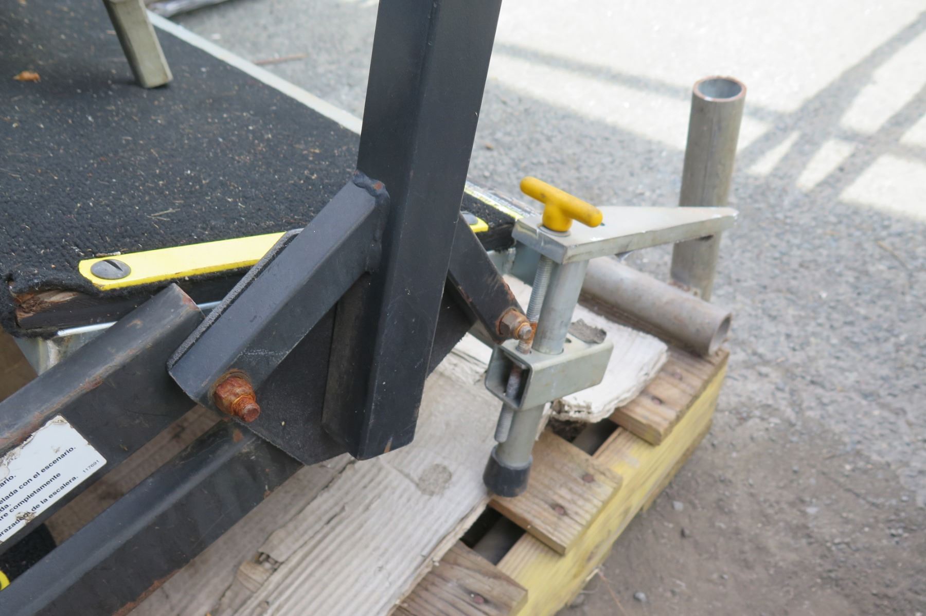 Portable Stage Steps Adjustable Staircase w/ Metal Hand Railings