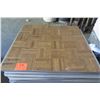 Image 2 : Qty Approx. 24 Pressed Wood Floor Sections w/ Interlocking Metal Frame 36"x36"