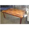 Image 2 : Qty 7 Wooden Farm Tables 73"x49"x29"