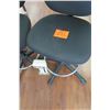 Image 2 : Rolling Gray Upholstered Office Chair w/ Footrest Ring