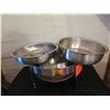 Image 2 : Round Footed Metal Chafing Dish Serving Warmer with Lid