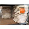 Image 1 : Qty 48 Round White 40" Seat Cushions w/ Velcro