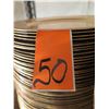 Image 2 : Qty 50 Round Gold Bead Decorative Plates