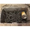 Image 2 : Qty 2 Bins Southwire Lamp Wire Type SPT-1 18/2, White Icicle Lights, etc