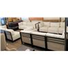 Image 1 : Modular Sofa Seating - 2 & 3 Seat Sections, Metal Frames, White Cushions