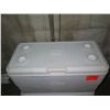 Image 2 : Qty 2 Large White Coleman Coolers w/ Handles & Drain