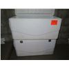 Image 8 : Qty 2 Large White Coleman Coolers w/ Handles & Drain