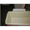 Image 2 : Qty 2 Large White Igloo Coolers w/ Handles & Drain