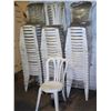 Image 1 : Qty 60 White Plastic Stackable Chairs