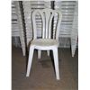 Image 2 : Qty 60 White Plastic Stackable Chairs