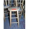 Image 2 : Qty 80 Round Bar-Height Stools w/ Double Foot Rails RV13, Made in Malaysia