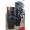 Image 1 : Qty 19 Black Heavy Duty Commercial Waste Receptacles & 24 Lids