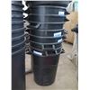 Image 3 : Qty 19 Black Heavy Duty Commercial Waste Receptacles & 24 Lids