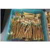 Image 2 : Container of Flatware: Dinner Forks, Spoons, Knives