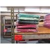 Image 2 : Industrial Shelving Unit and Contents: Cleaned Tablecloths & Runners