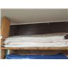 Image 2 : Shelving Unit and Contents: Cleaned Tablecloths & Runners