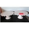 Image 1 : Qty 2 White Ceramic Cake Stands