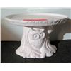 Image 1 : White Ceramic 'Owl' Cake Stand
