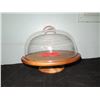 Image 2 : Cake Display Stand with Glass Dome Lid