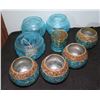 Image 1 : Qty 8 Blue Candle Holders