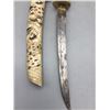 Image 3 : Vintage Japanese Tanto with Carved Bone Handle and Sheath