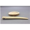 Image 3 : Antique Ivory Cigar Cutter and Ashtray