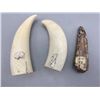 Image 8 : Three Scrimshaw Ivory Pieces