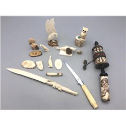 Group of Numerous Ivory and Bone Pieces