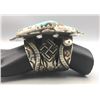 Image 9 : Large Stone Turquoise Bracelet - Richard Jim