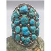 Image 10 : Large 30 Stone Blue Turquoise Cluster Bracelet