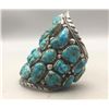 Image 6 : Large 30 Stone Blue Turquoise Cluster Bracelet