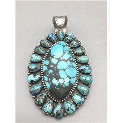 Large Turquoise Cluster Pin/Pendant - Rafael