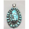 Image 1 : Large Turquoise Cluster Pin/Pendant - Rafael