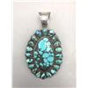 Image 3 : Large Turquoise Cluster Pin/Pendant - Rafael