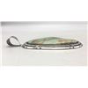 Image 3 : Large Green Stone Turquoise Pendant- Gilbert Tom