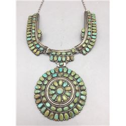 Vintage Turquoise Cluster Necklace- Juliana Williams
